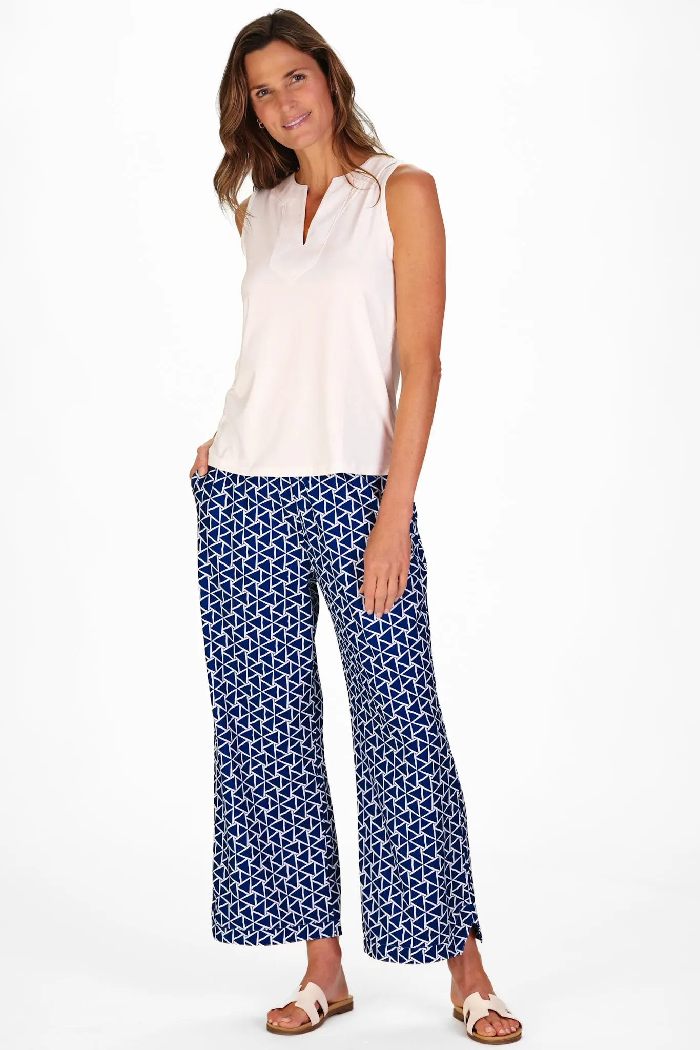 Juno Pant in Navy Flags sold by Duffield Lane product image thumbnail 5