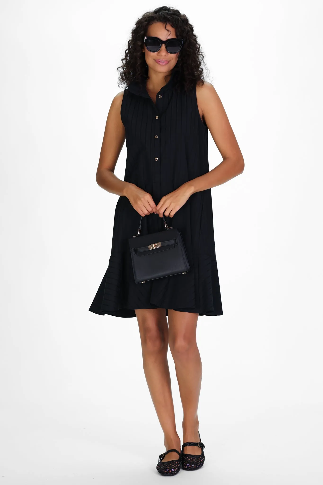 Darcie Dress in Black Shadow Stripe sold by Duffield Lane product image thumbnail 2