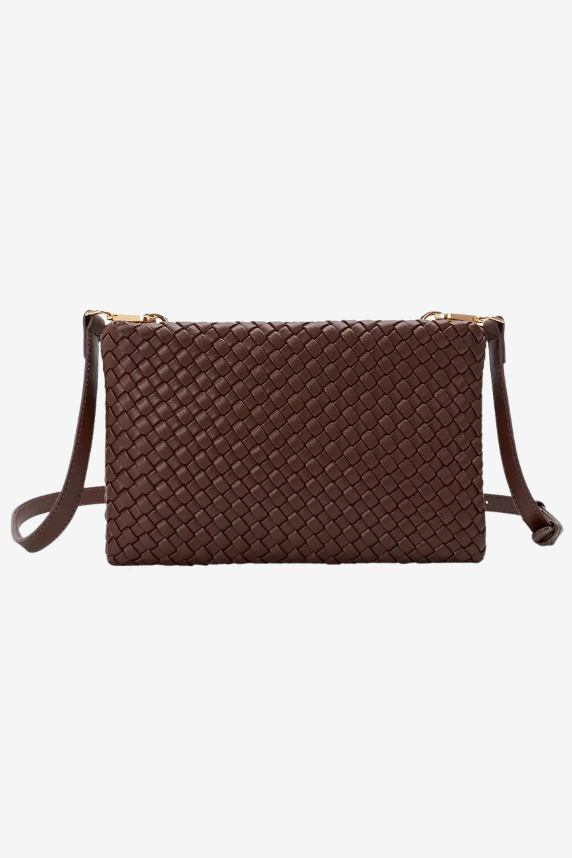 Daisy Recycled Vegan Crossbody Bag in Espresso sold by Duffield Lane