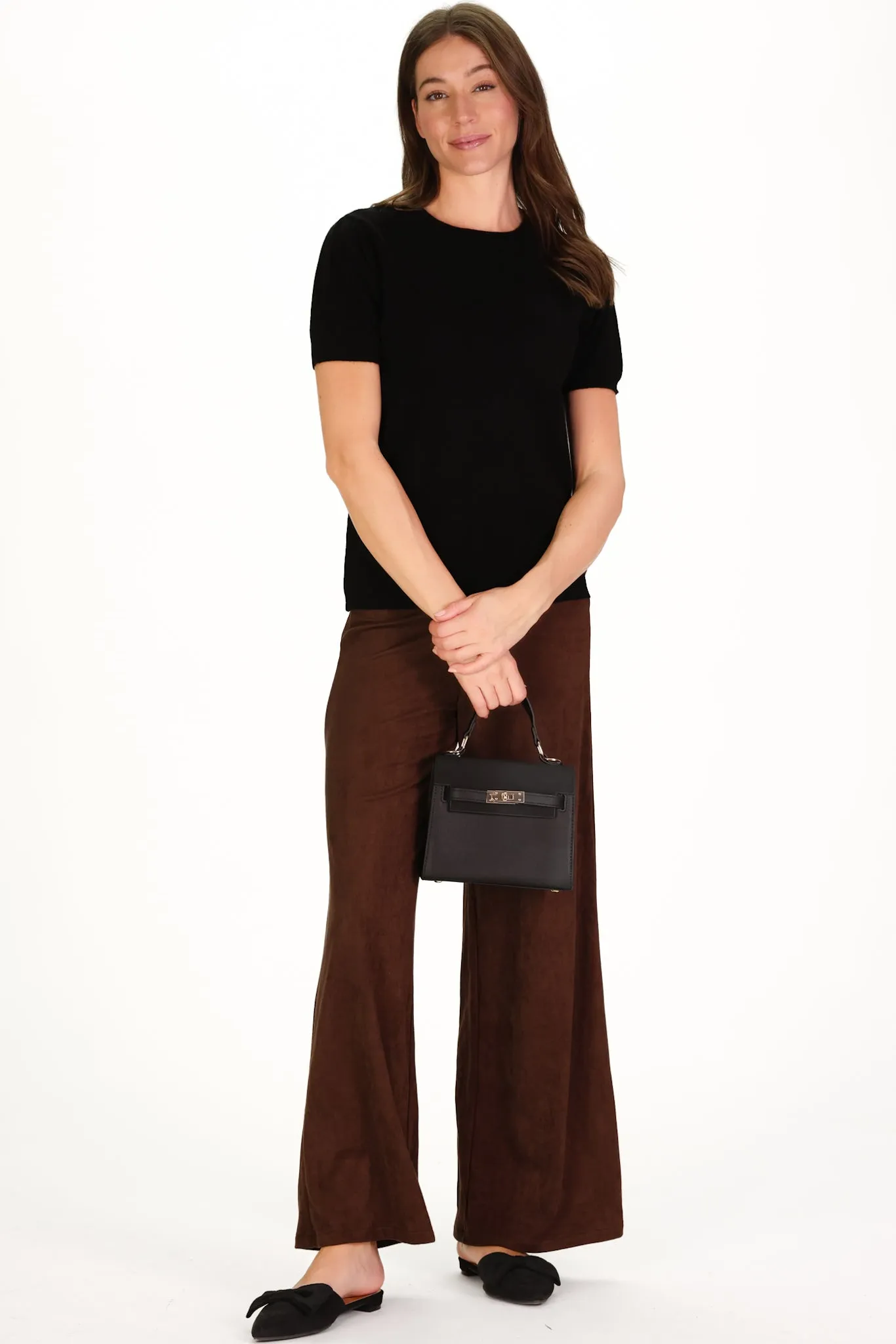 Suede Sasha Pant in Chicory sold by Duffield Lane product image thumbnail 3