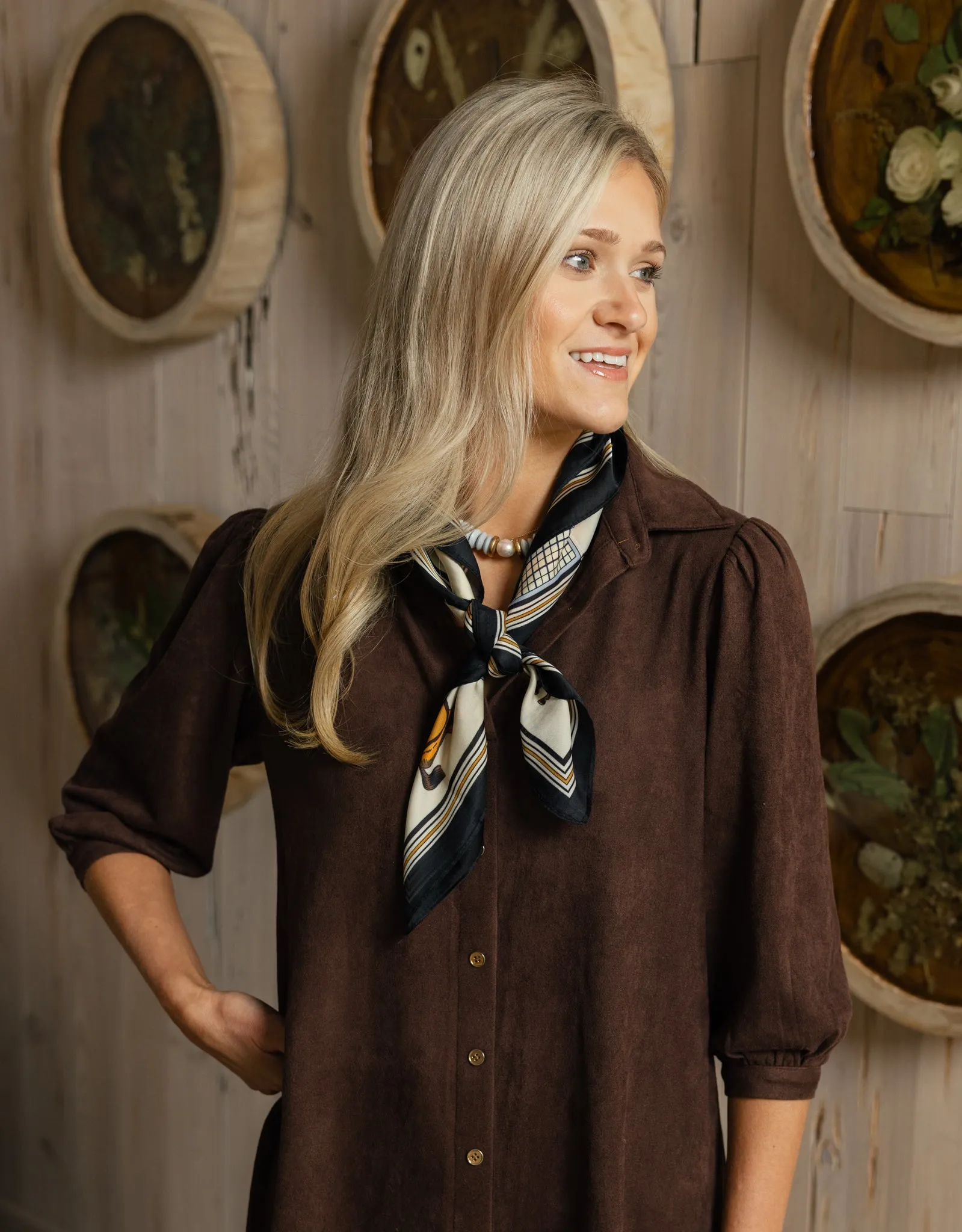 Suede Ashlynn Dress in Chicory sold by Duffield Lane product image thumbnail 4