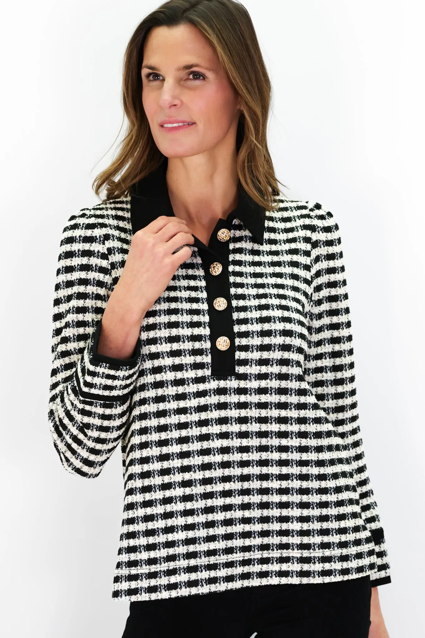 Hudson Top in Tweed Sweater Knit sold by Duffield Lane product image thumbnail 3