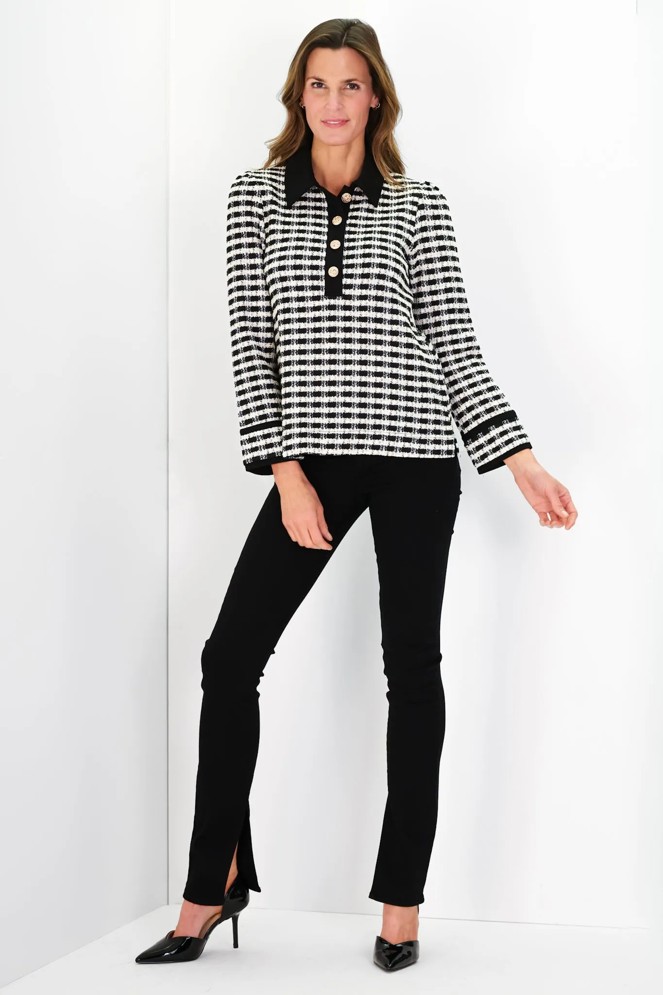 Hudson Top in Tweed Sweater Knit sold by Duffield Lane product image thumbnail 4