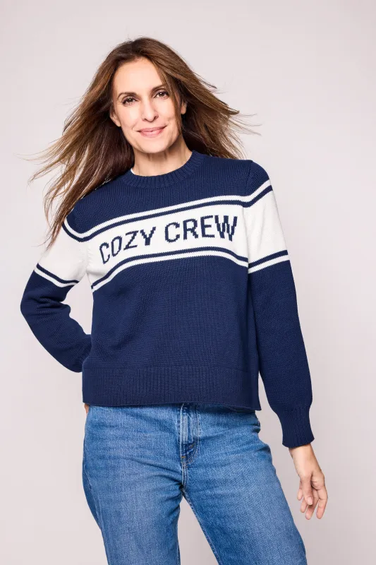 Duffield Lane x Northern Classics Cozy Crew Neck Sweater in Navy sold by Duffield Lane