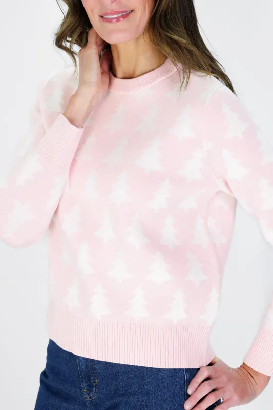 Snowy Trees Crew Neck Sweater sold by Duffield Lane