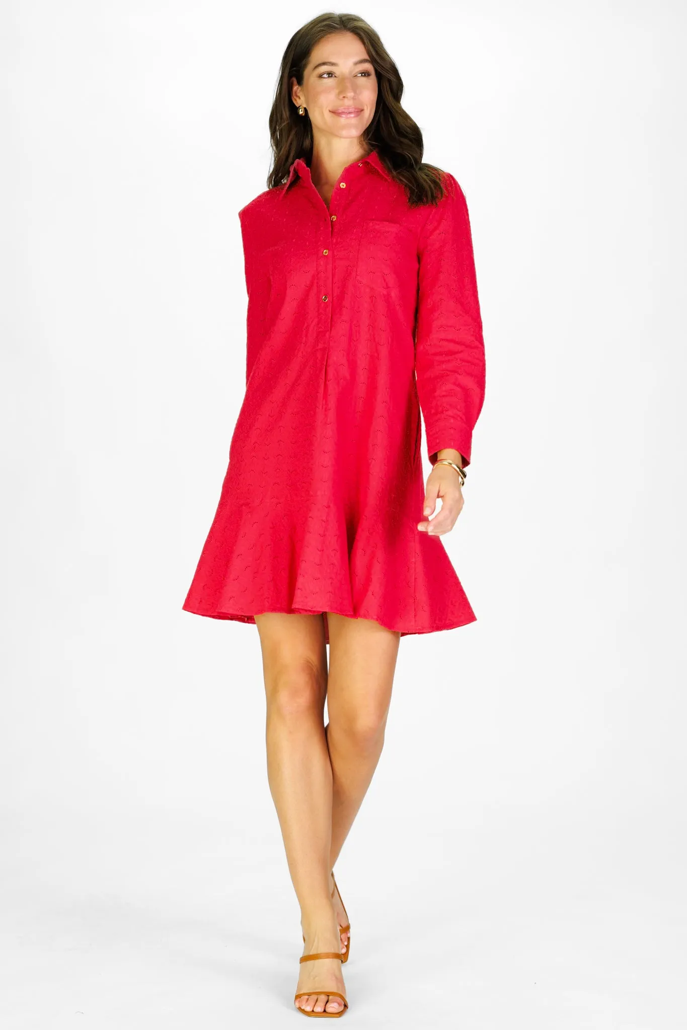 Iris Dress in Teaberry Eyelet sold by Duffield Lane product image thumbnail 4