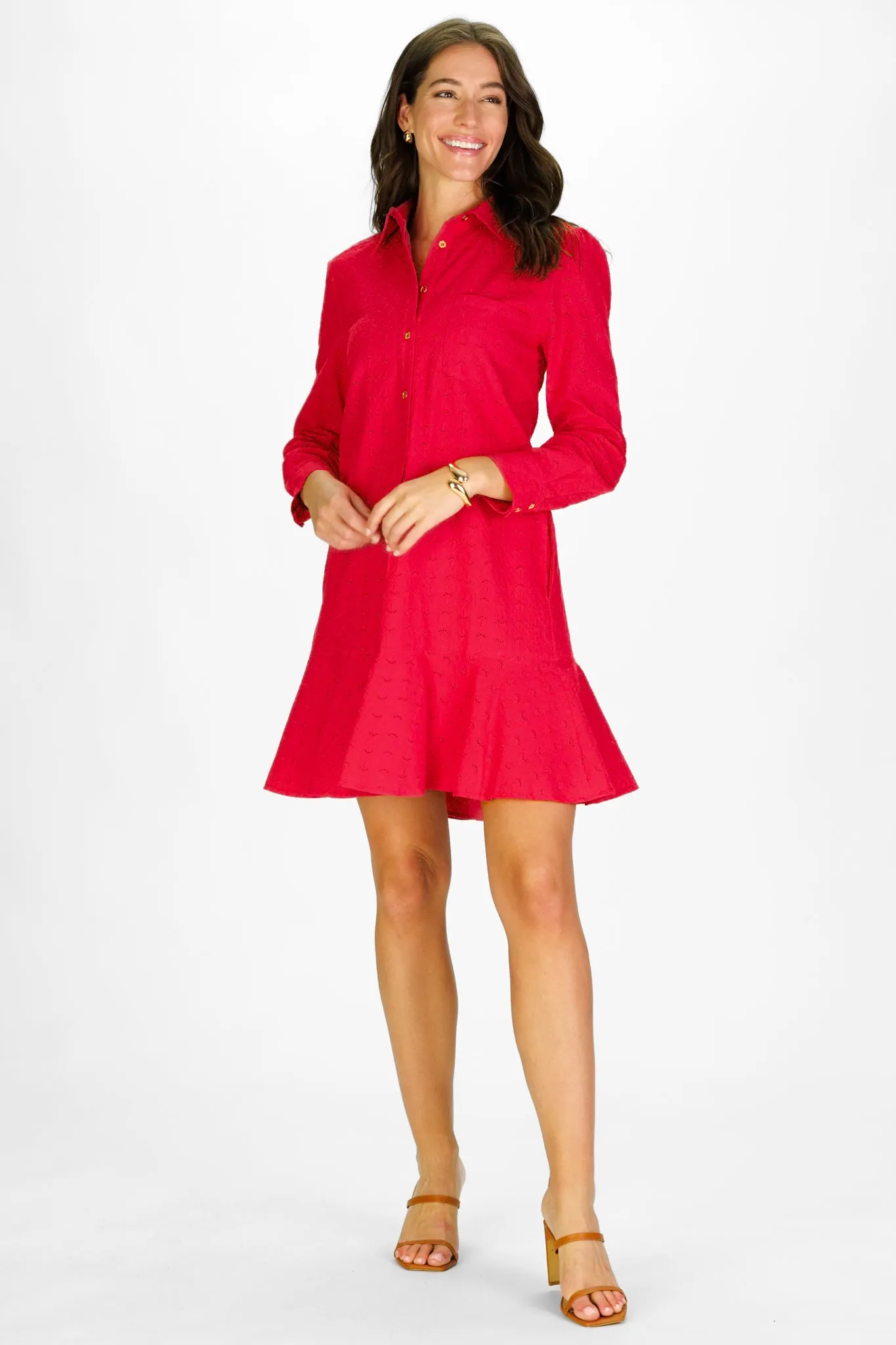 Iris Dress in Teaberry Eyelet sold by Duffield Lane product image thumbnail 3