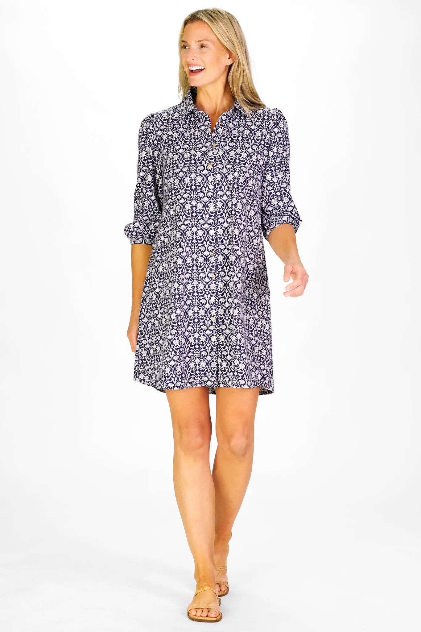 Ashlynn Dress in Navy Filigree sold by Duffield Lane product image thumbnail 3
