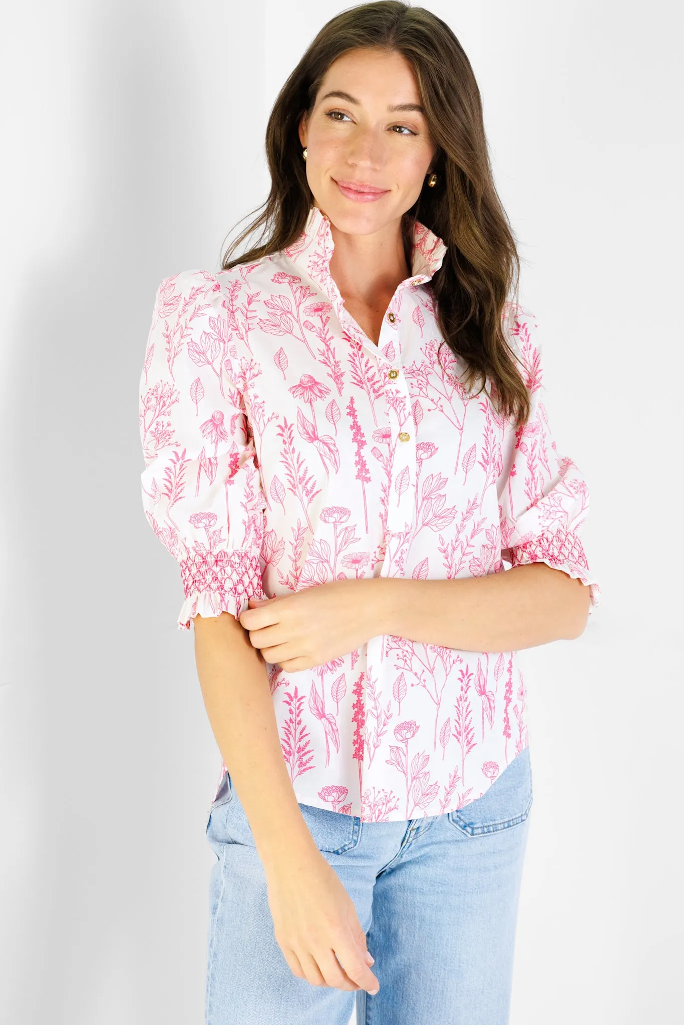 Percy Popover in Pink Floral Toile sold by Duffield Lane product image thumbnail 3