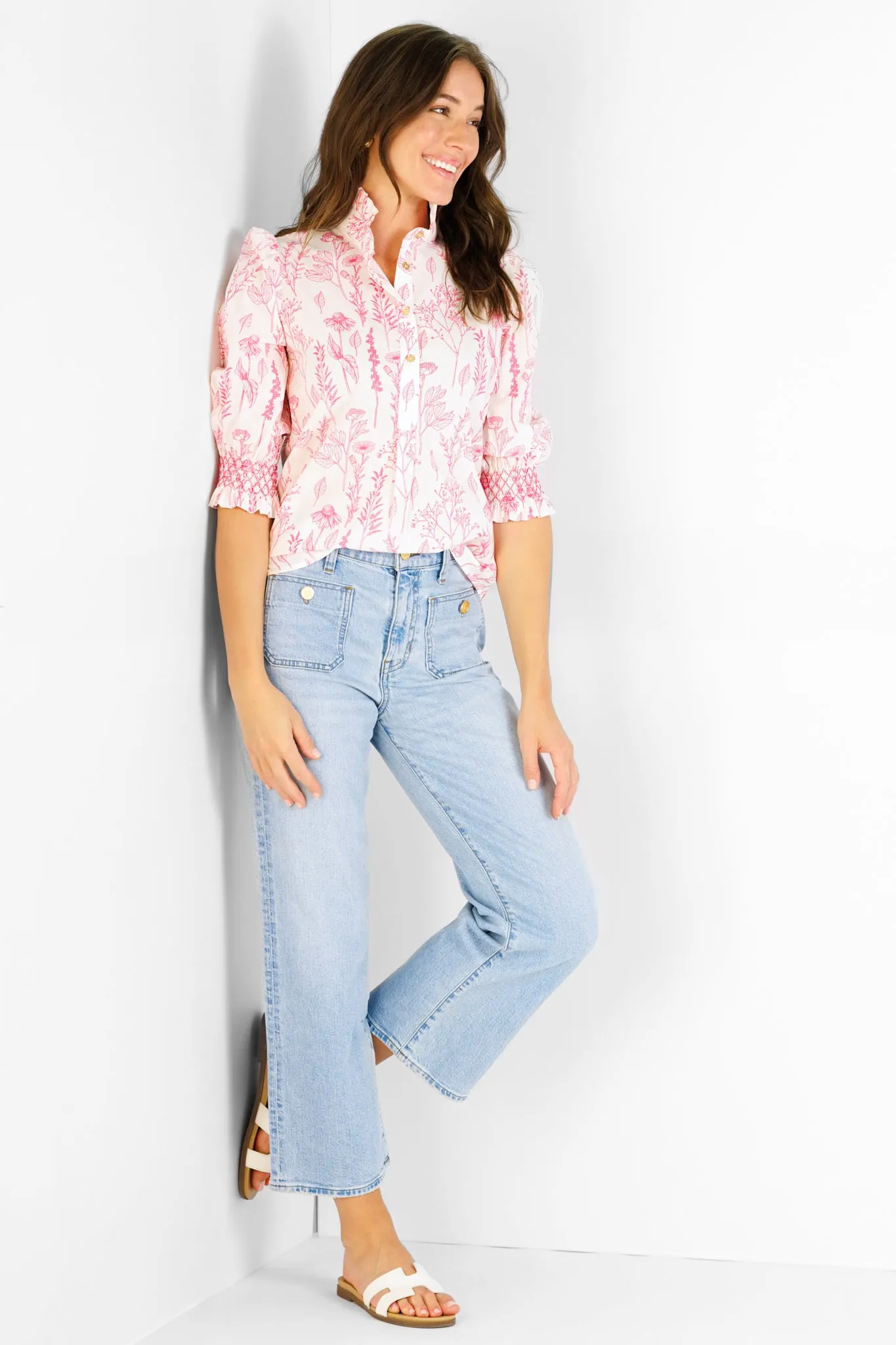 Percy Popover in Pink Floral Toile sold by Duffield Lane product image thumbnail 4