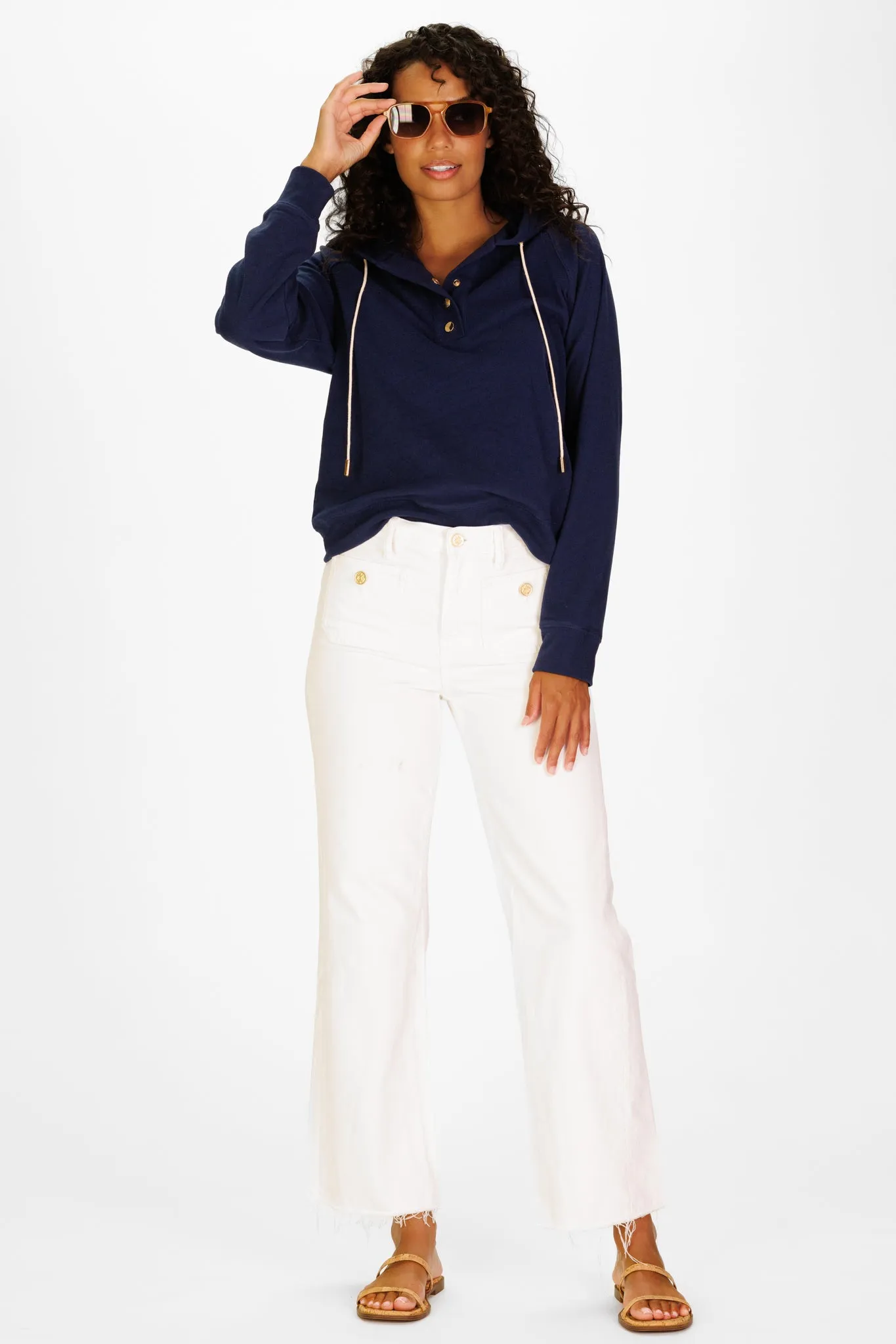 Hastings Hoodie in Navy SuperSoft sold by Duffield Lane product image thumbnail 4