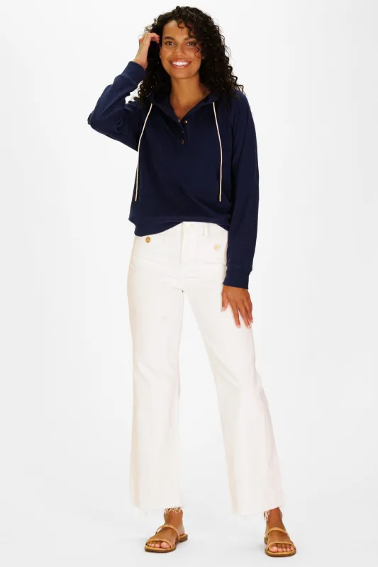 Hastings Hoodie in Navy SuperSoft made by Duffield Lane