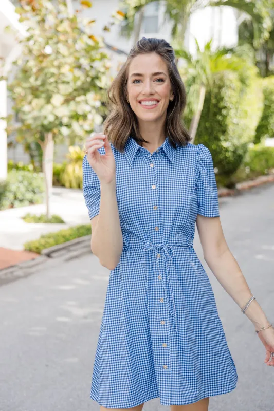 London Dress & Short in Navy Gingham sold by Duffield Lane