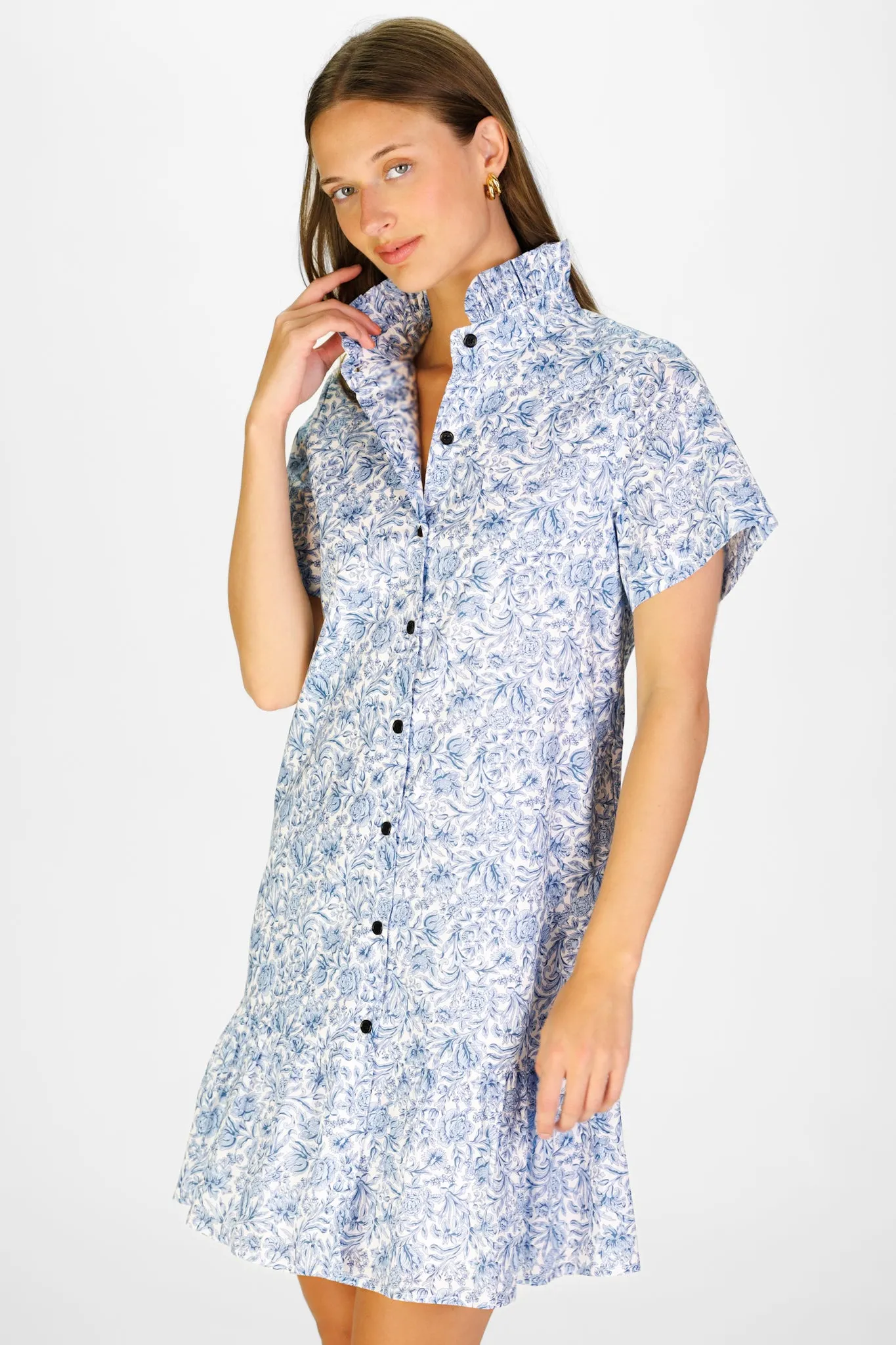Inez Dress in Blue Floral sold by Duffield Lane product image thumbnail 2
