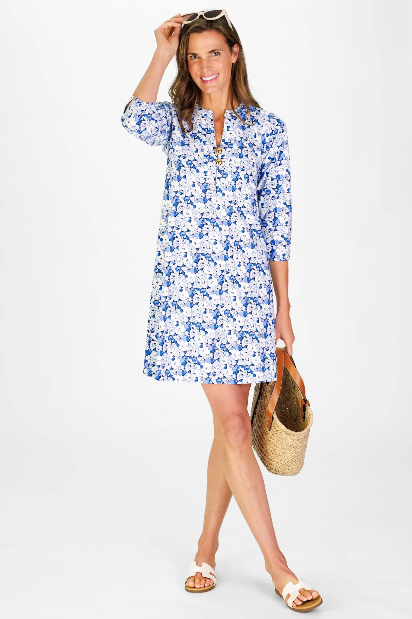 Sam Dress in Indigo Blooms sold by Duffield Lane product image thumbnail 2
