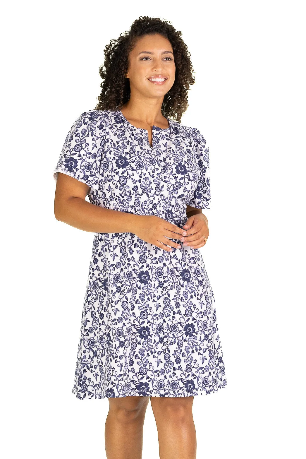 The Hannah Dress in Morning Glory sold by Duffield Lane