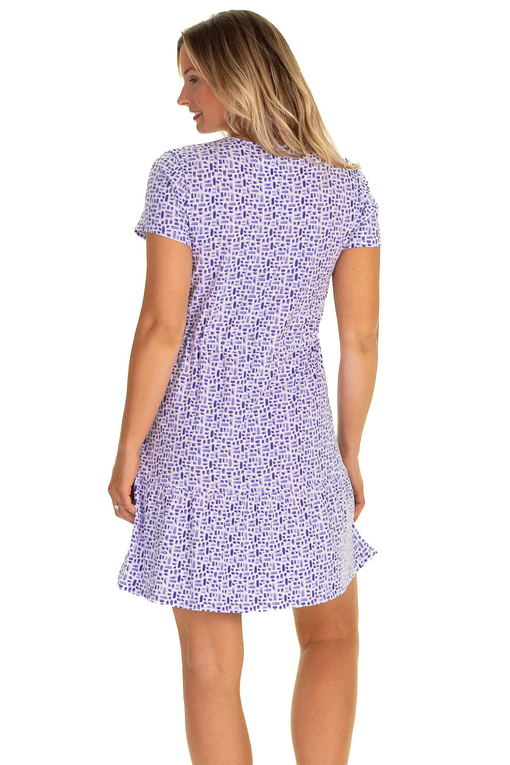 The Dina Dress in Blue Basketweave sold by Duffield Lane product image thumbnail 2