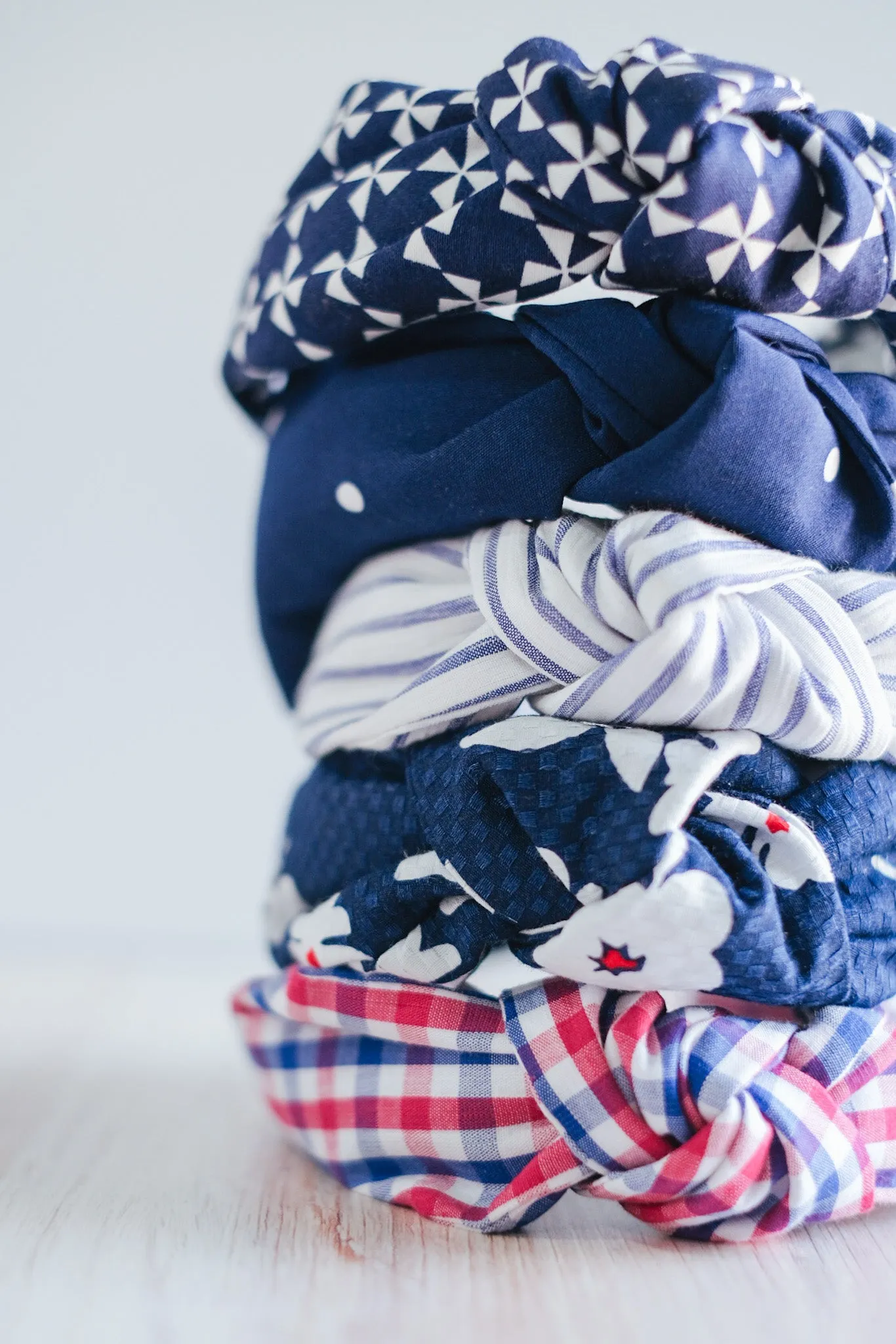 The Jones Headband - Red/Navy Gingham sold by Duffield Lane product image thumbnail 2