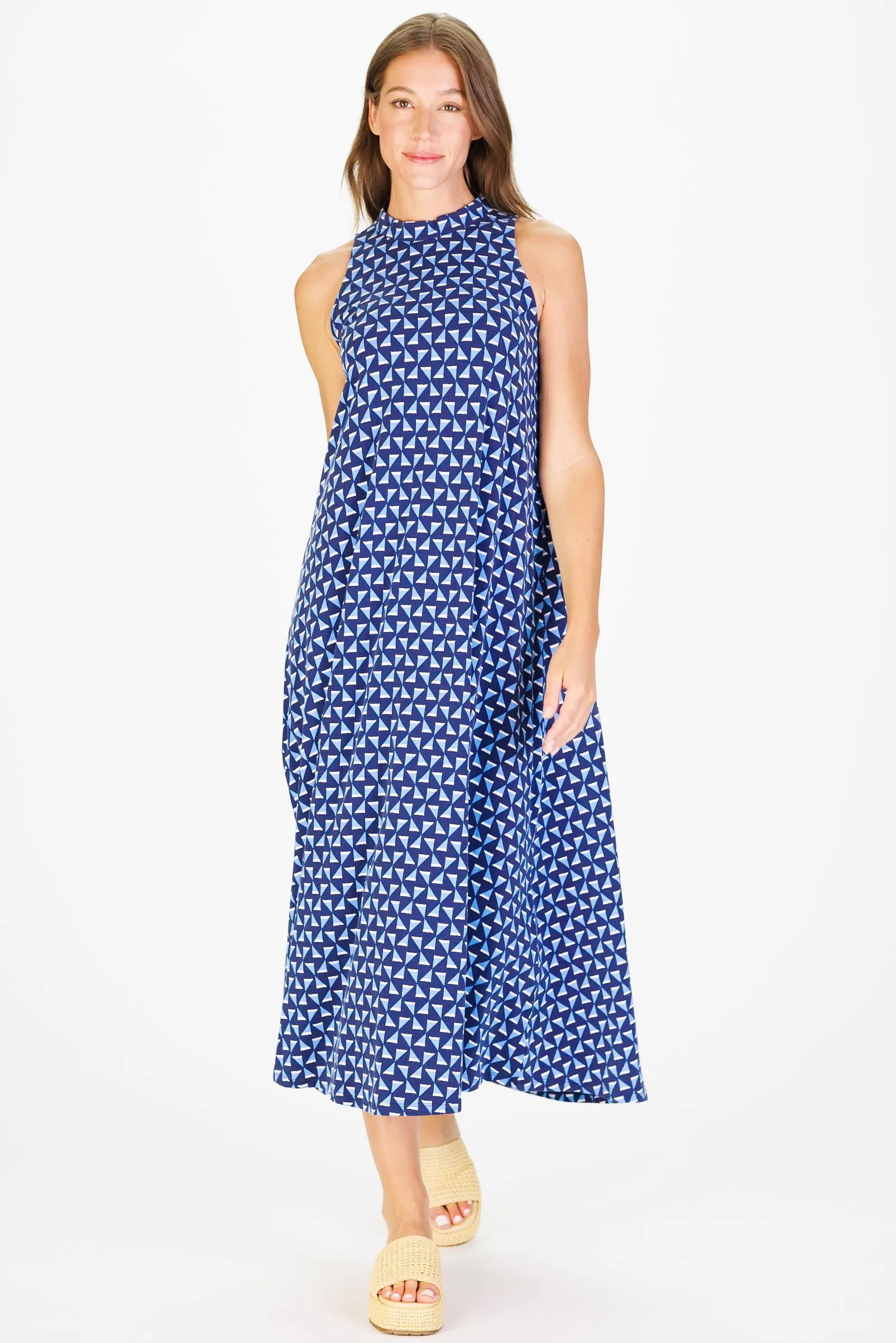 The Lennox Dress in Summer Blues sold by Duffield Lane product image thumbnail 3