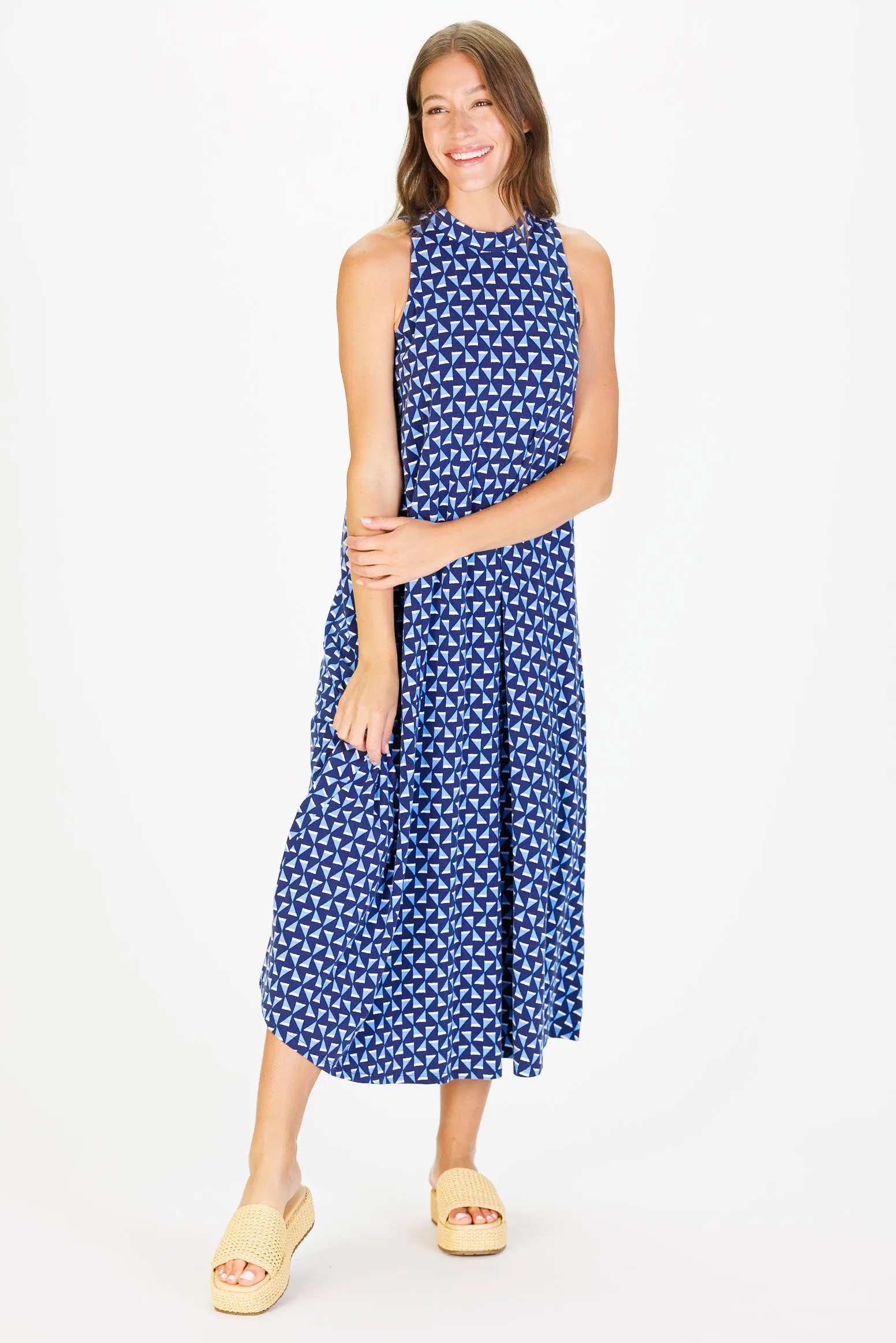 The Lennox Dress in Summer Blues sold by Duffield Lane product image thumbnail 5