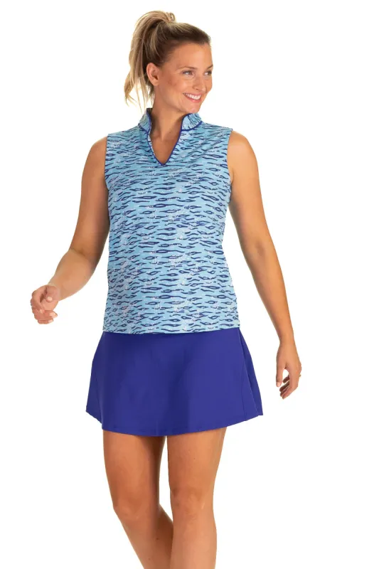 The Catherine Sleeveless Tunic in Leland Gal Shoreline sold by Duffield Lane