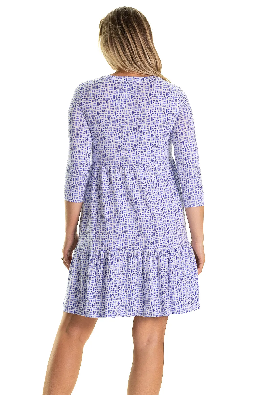 The Ashton Dress in Blue Basketweave sold by Duffield Lane product image thumbnail 2