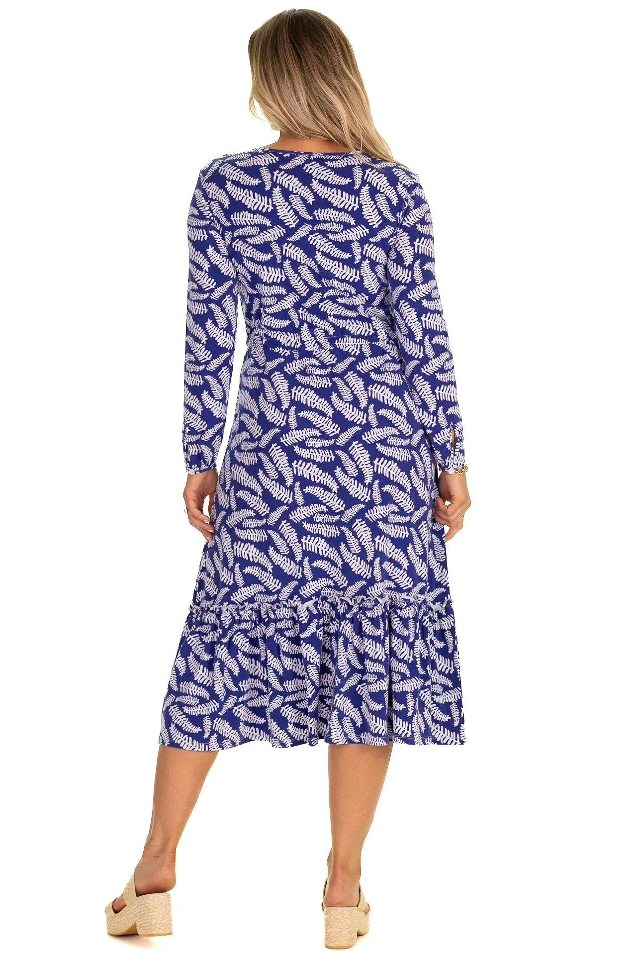 The Mosa Midi Dress in Blue Fern sold by Duffield Lane product image thumbnail 2