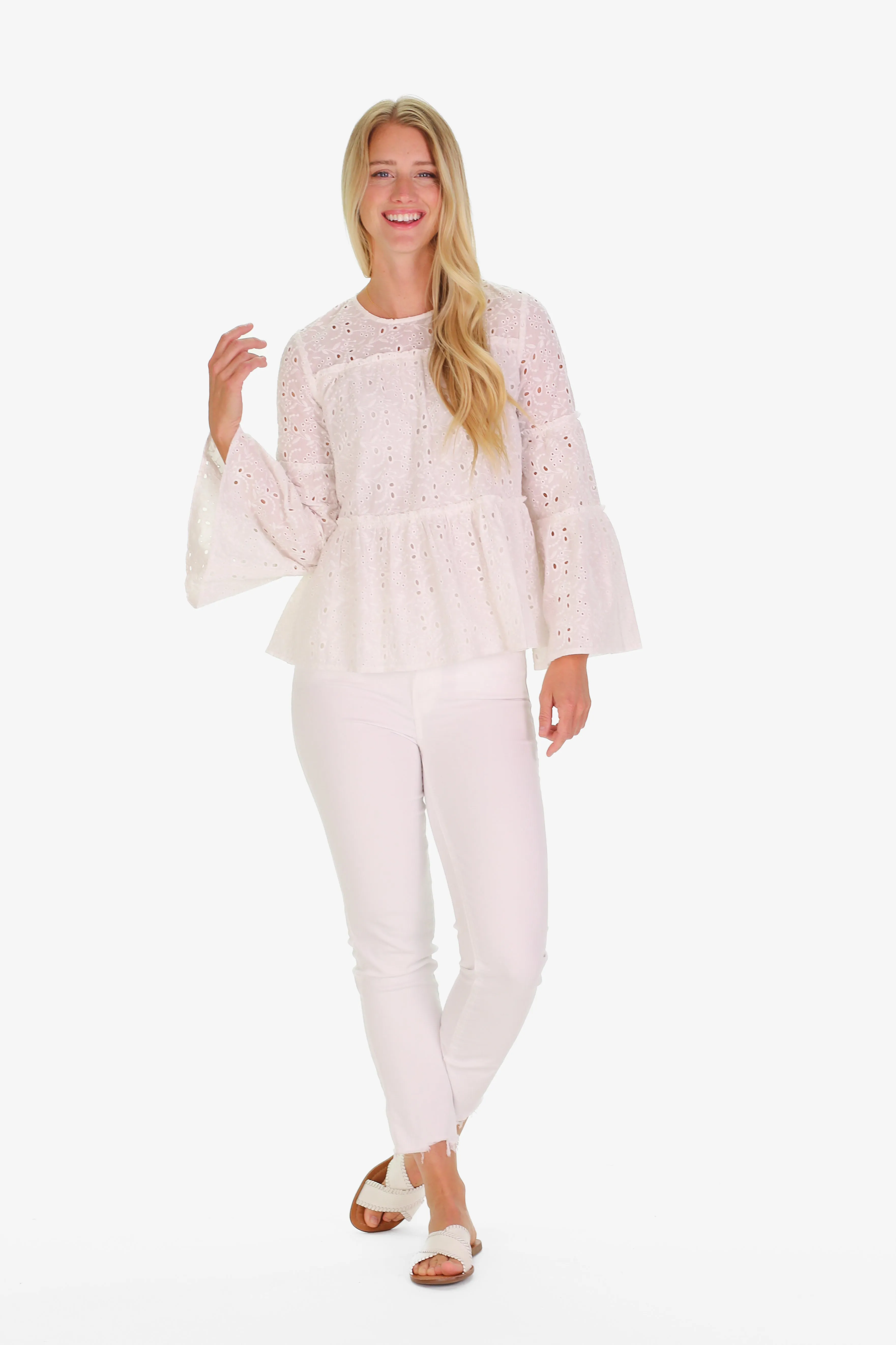 The Lilith Top in White Eyelet sold by Duffield Lane product image thumbnail 2