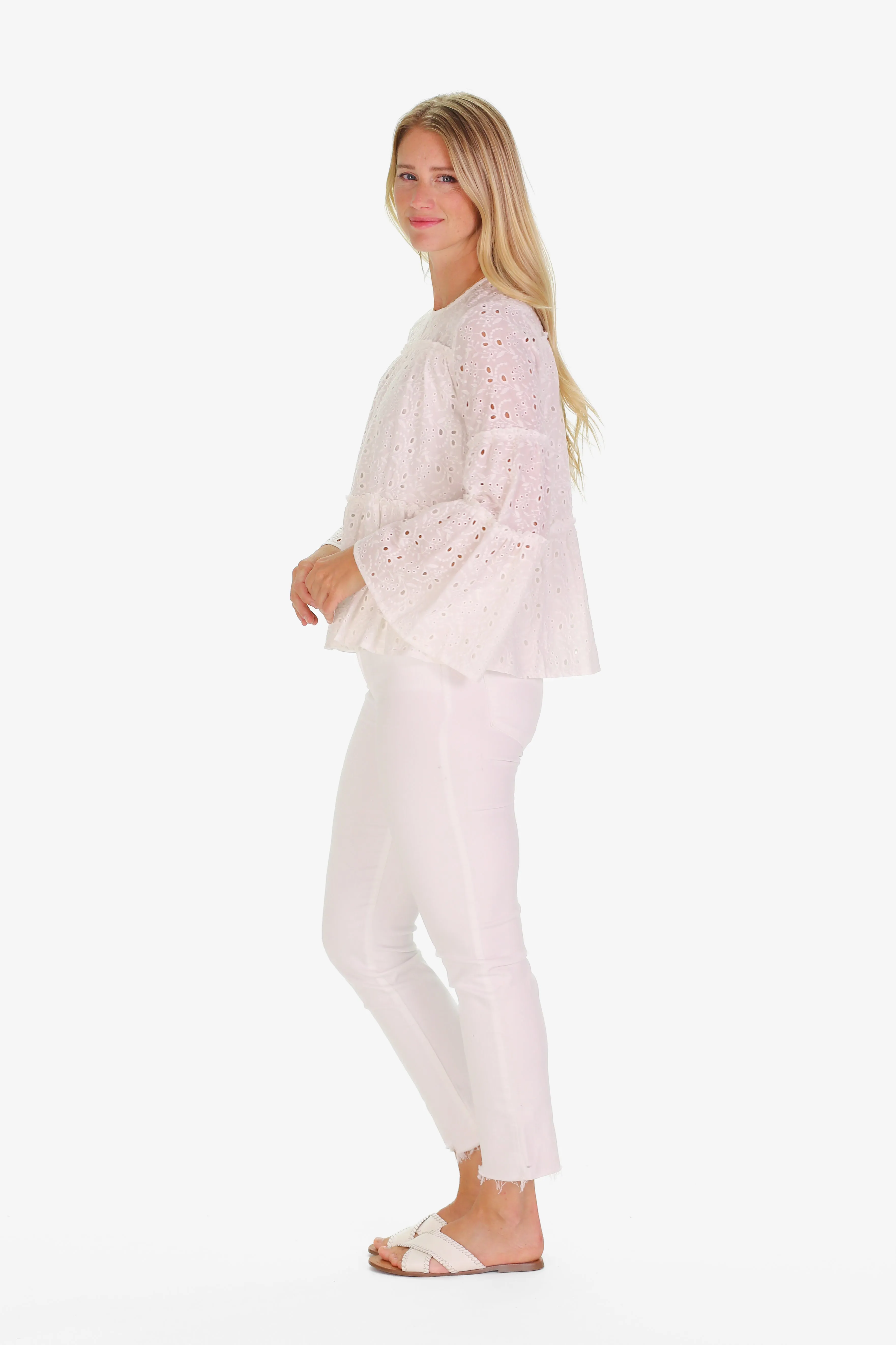 The Lilith Top in White Eyelet sold by Duffield Lane product image thumbnail 3