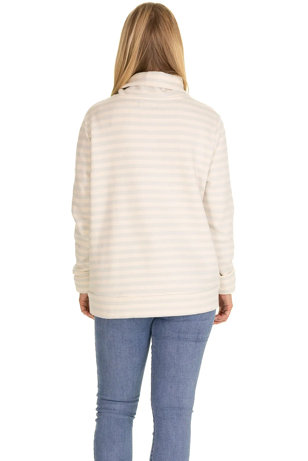 Minley Pullover In Light Blue & Cream Stripe sold by Duffield Lane product image thumbnail 2