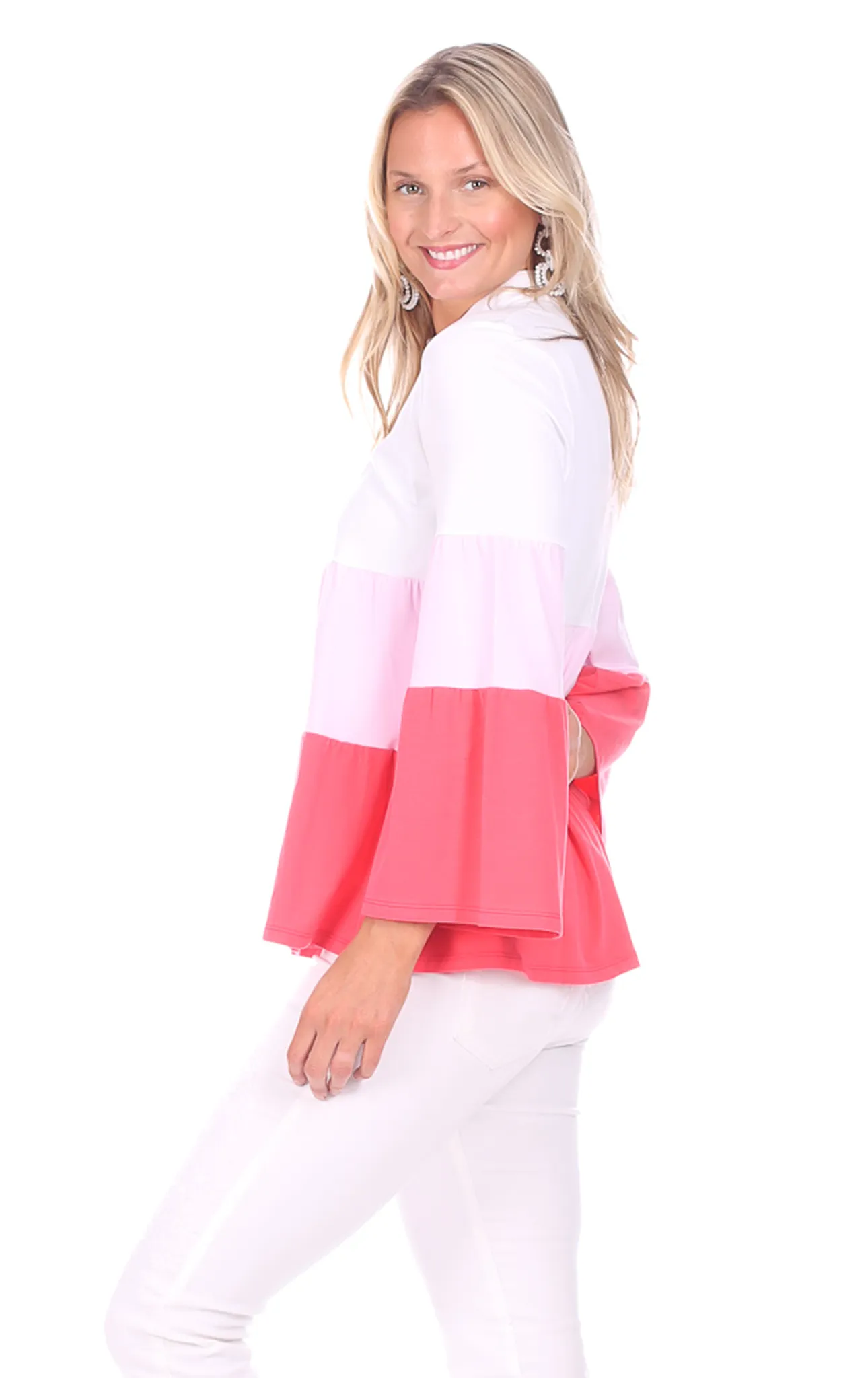 Tate Top in Pink Colorblock sold by Duffield Lane product image thumbnail 3