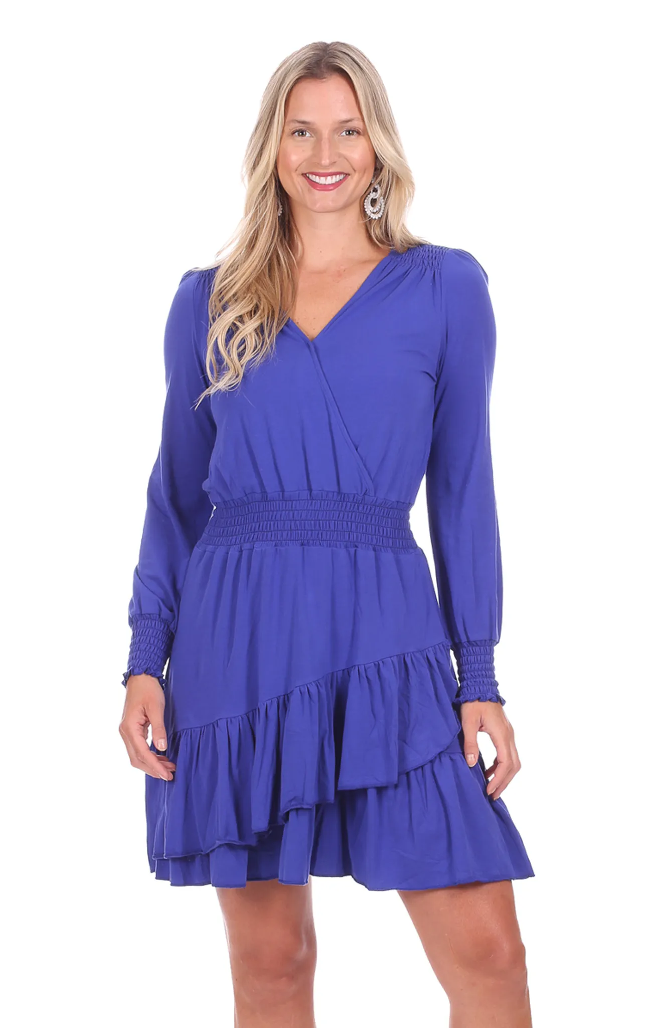Vivianne Dress in Bright Blue sold by Duffield Lane