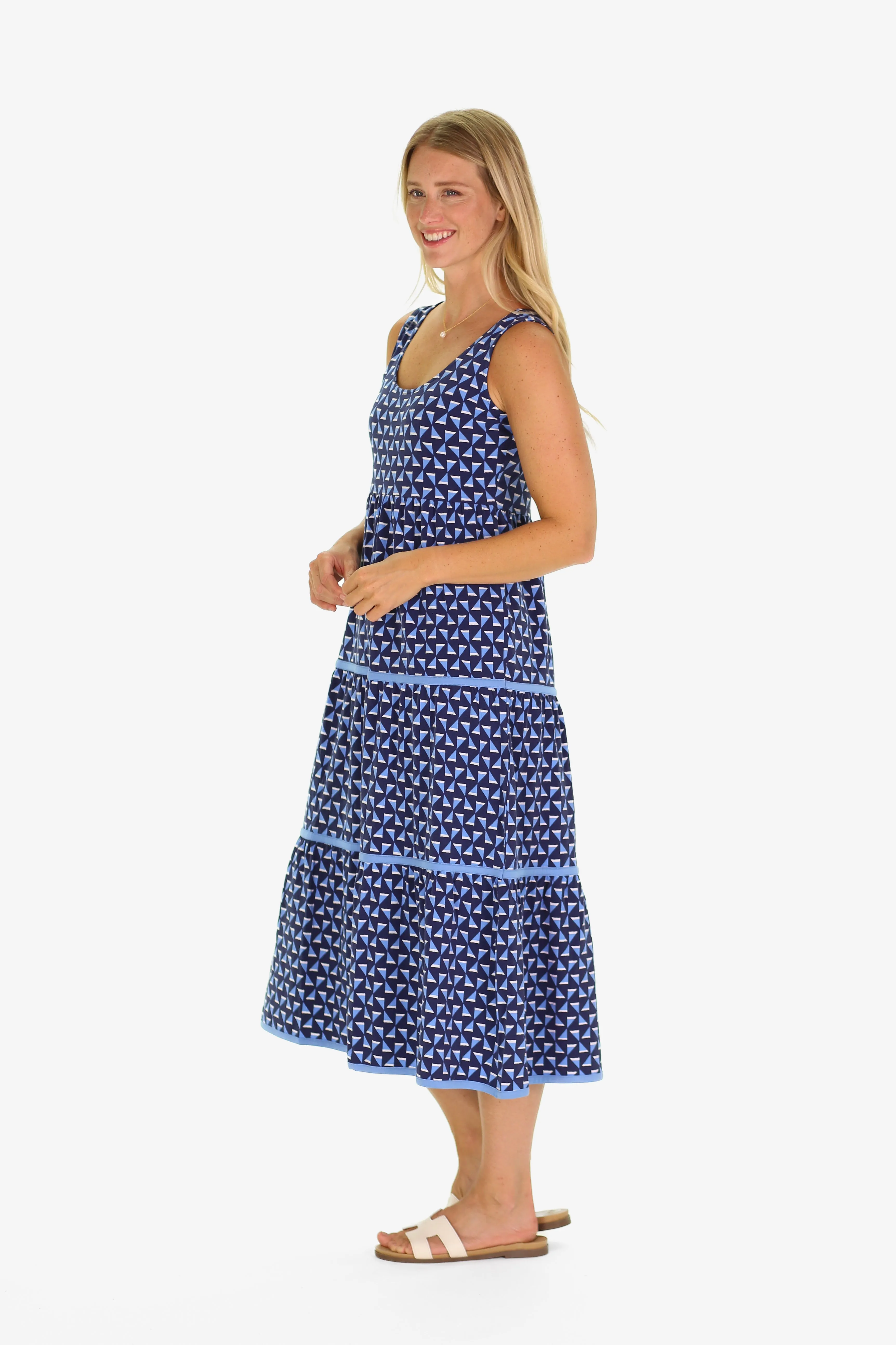 The Lucy Dress in Summer Blues sold by Duffield Lane product image thumbnail 2