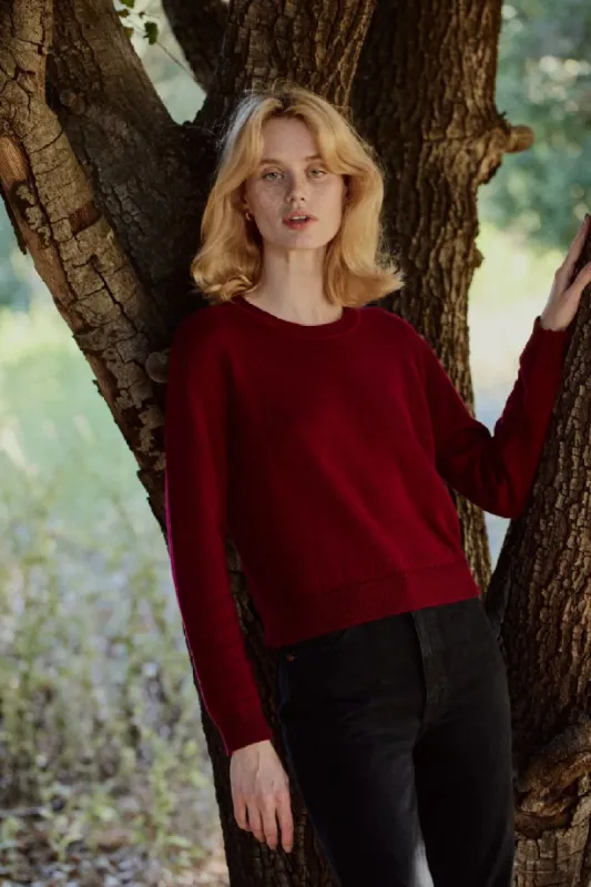 The Clara Pullover - Burgundy sold by Kilte Collection