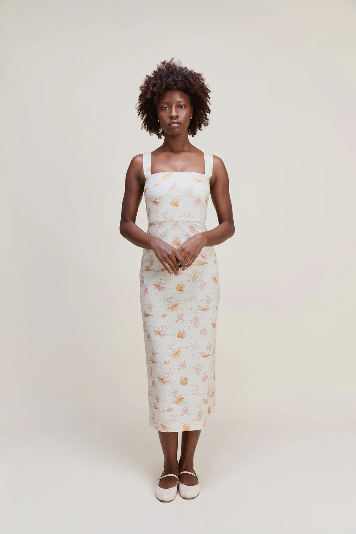 Long Slip Dress in Warm Shell sold by Kilte Collection
