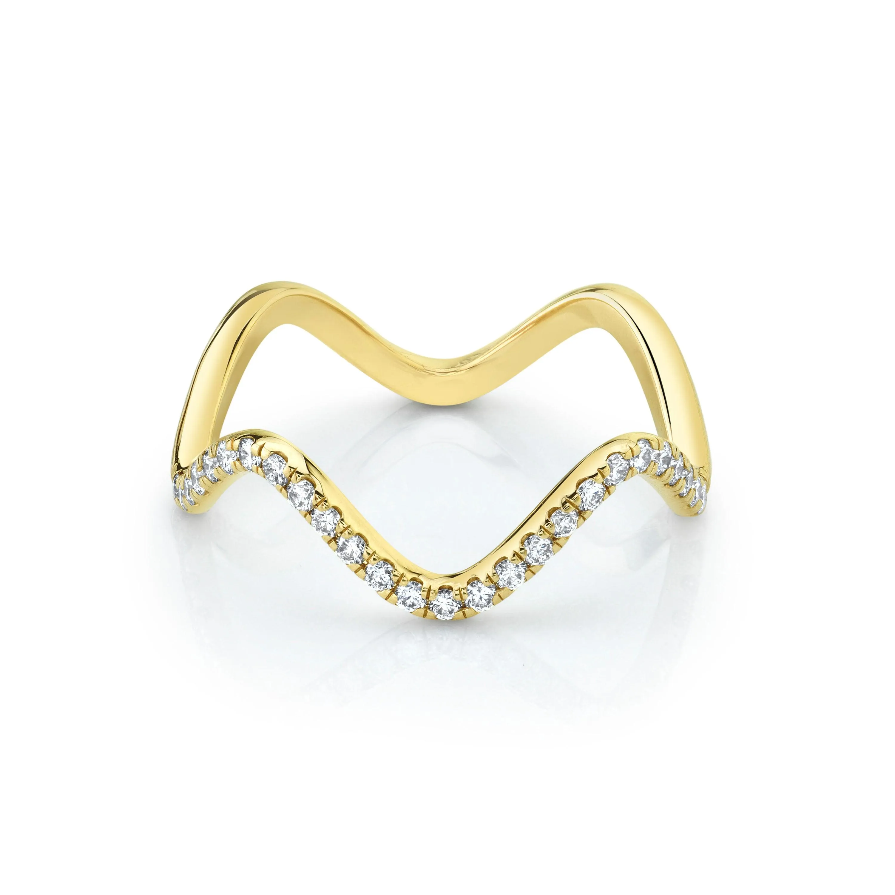 White Diamond Squiggle Ring sold by Marrow Fine