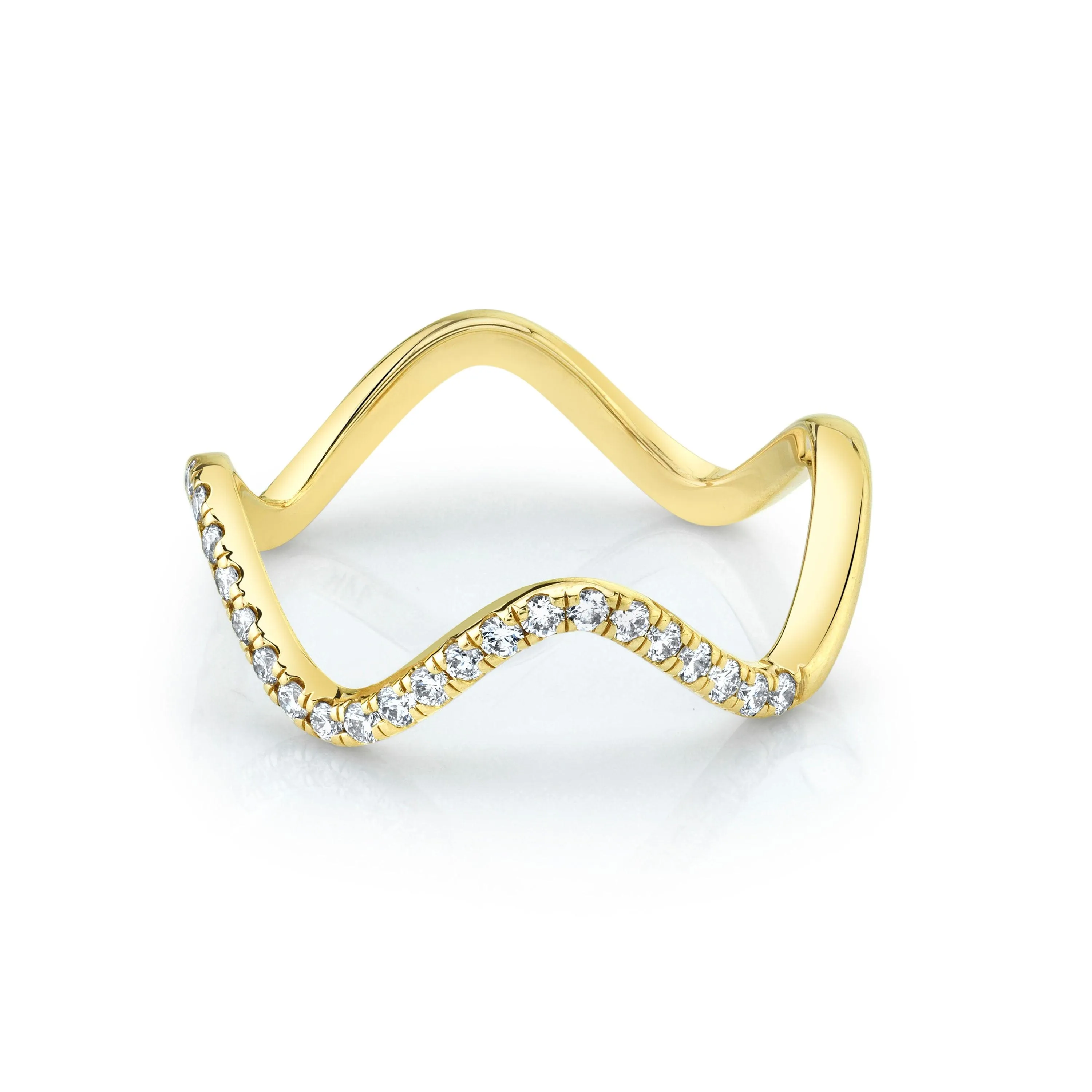 White Diamond Squiggle Ring sold by Marrow Fine product image thumbnail 3