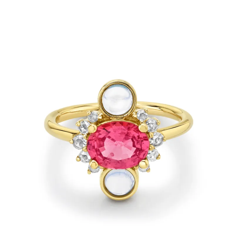 Pink Sapphire & Moonstone Ring sold by Marrow Fine