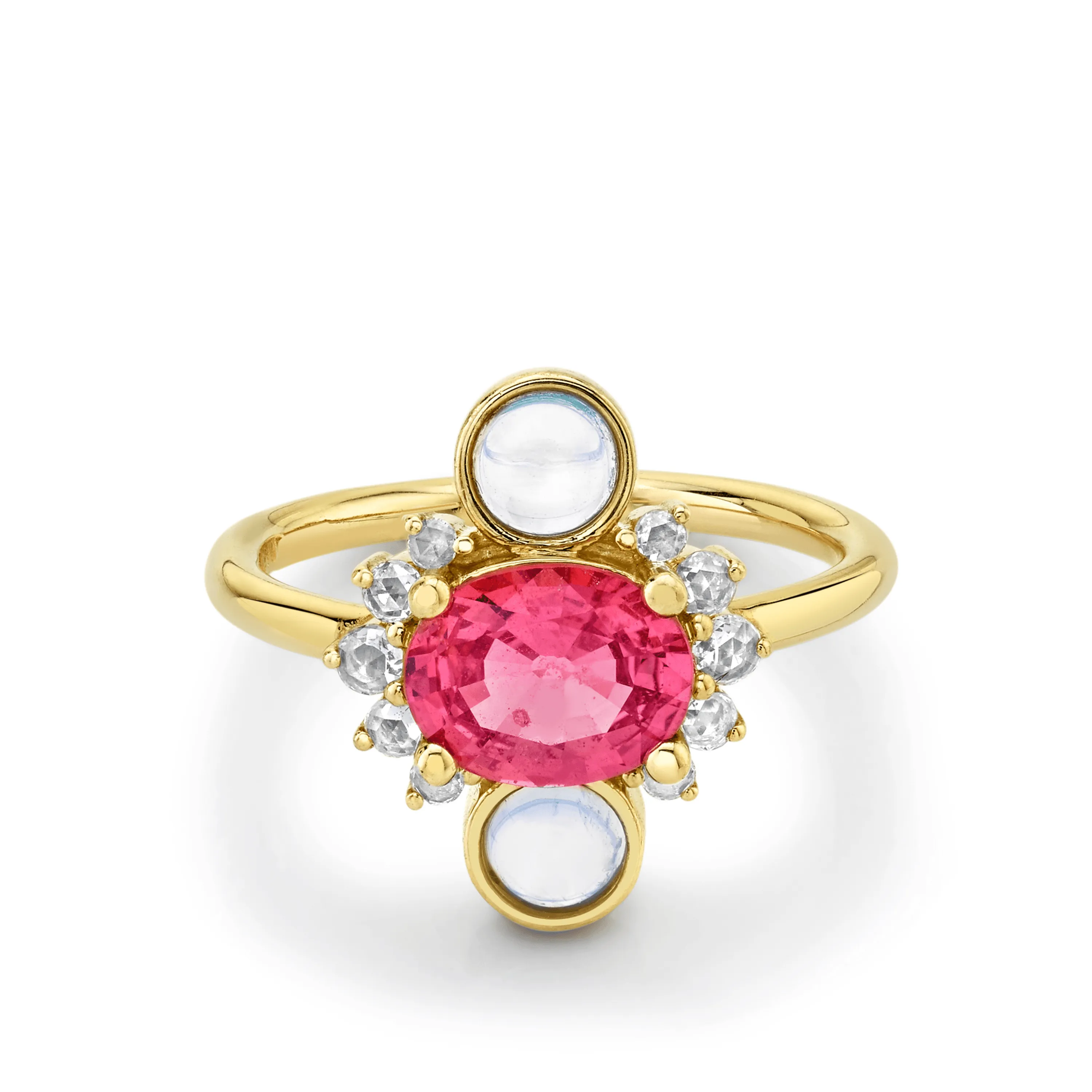 Pink Sapphire & Moonstone Ring sold by Marrow Fine