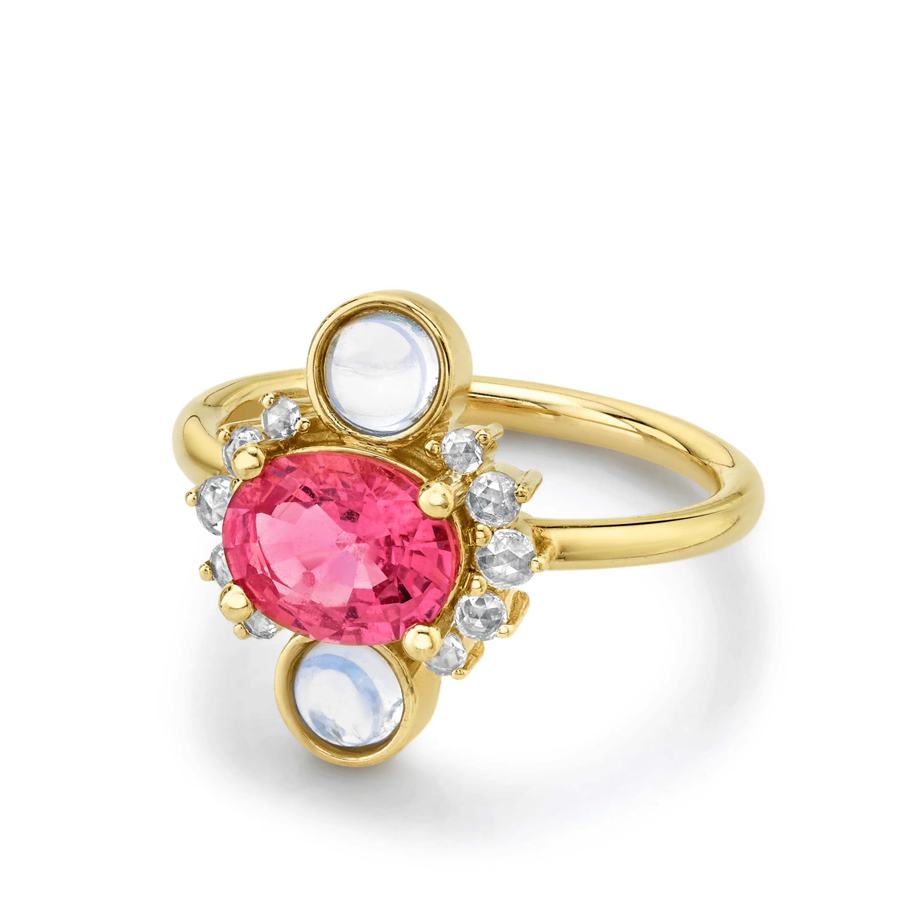 Pink Sapphire & Moonstone Ring sold by Marrow Fine product image thumbnail 2