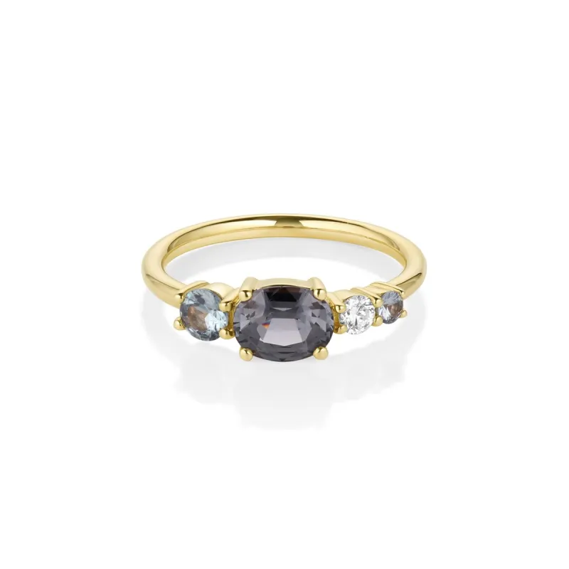 1.23ct Spinel and Sapphire Linear Band sold by Marrow Fine