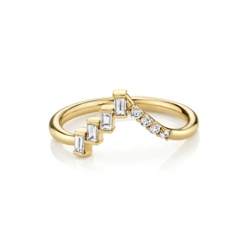 White Diamond Stevie Triangle Ring sold by Marrow Fine