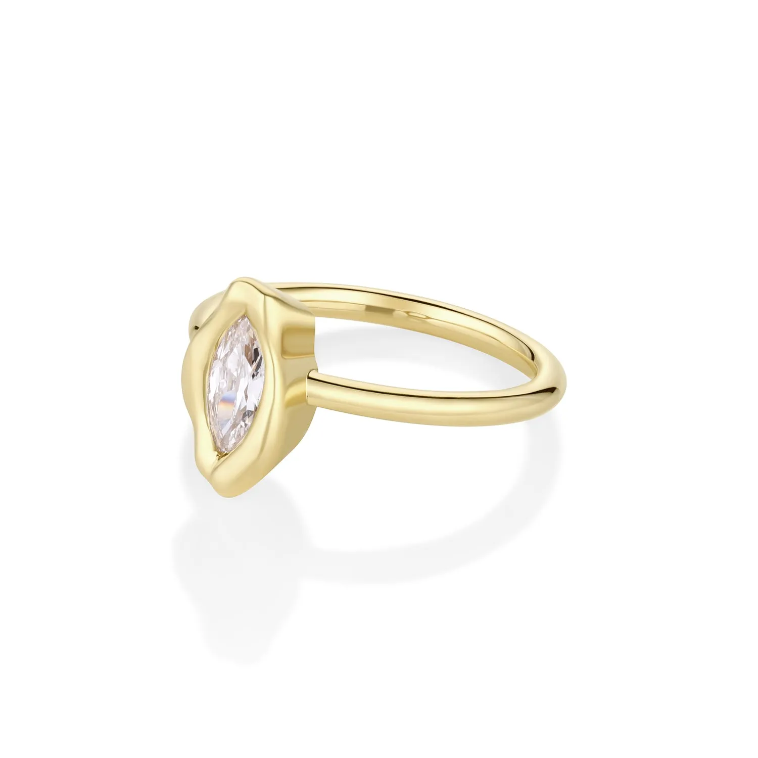 0.31ct Diamond Moval Abstract Bezel Ring sold by Marrow Fine product image thumbnail 3