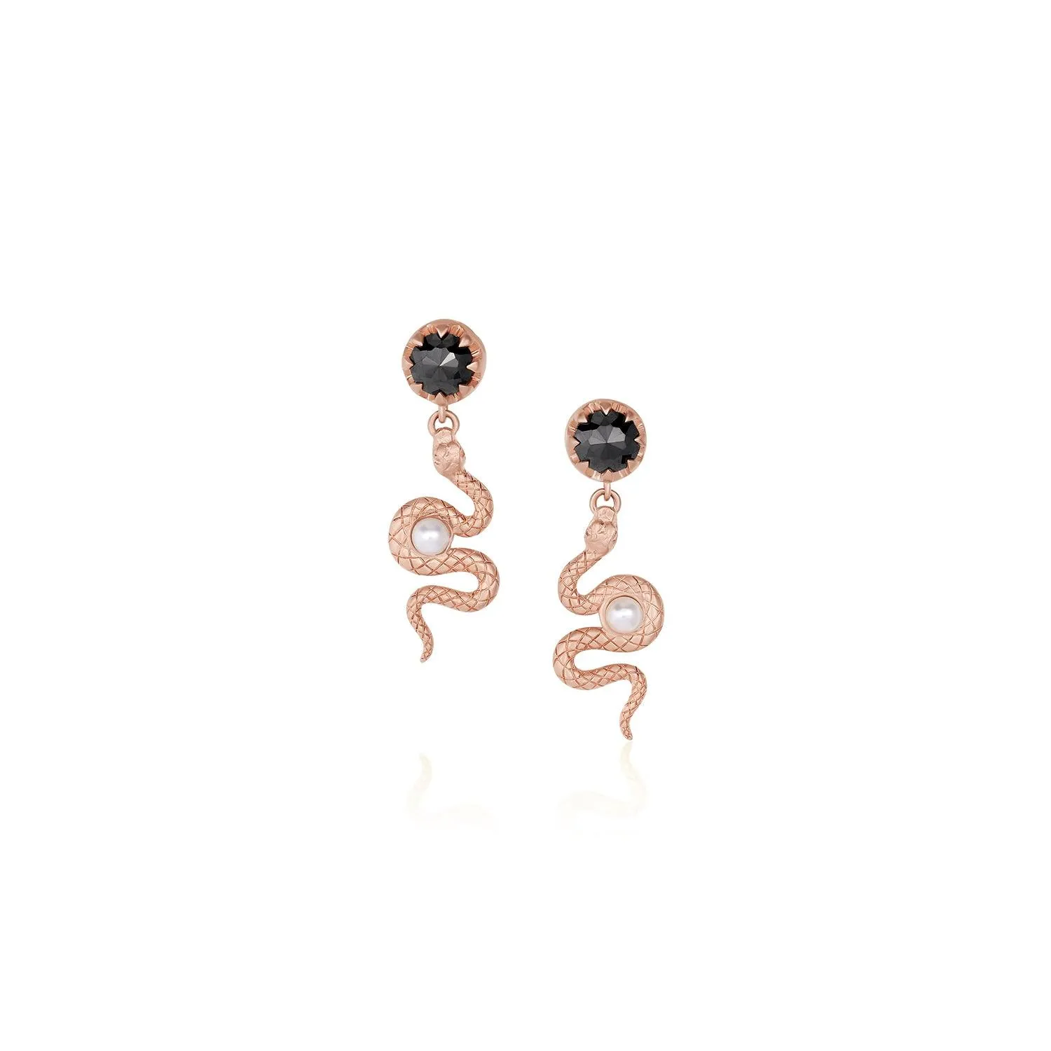 Black Diamond Serpent Swing Earrings sold by Marrow Fine product image thumbnail 3