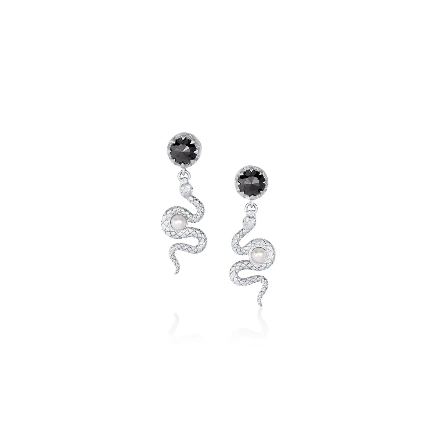 Black Diamond Serpent Swing Earrings sold by Marrow Fine product image thumbnail 2