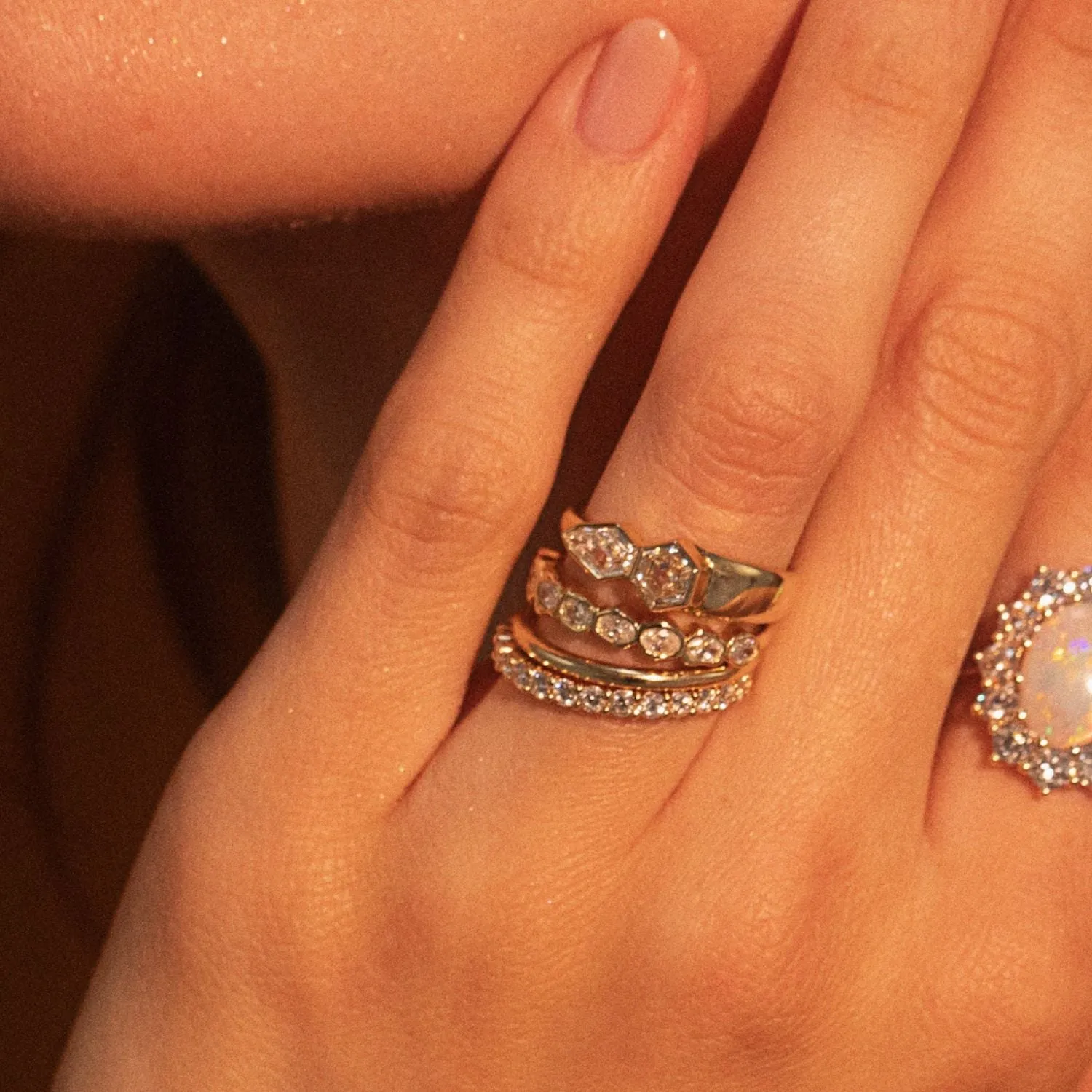 0.80tcw Diamond Hexagon and Kite Toi et Moi Ring sold by Marrow Fine product image thumbnail 2