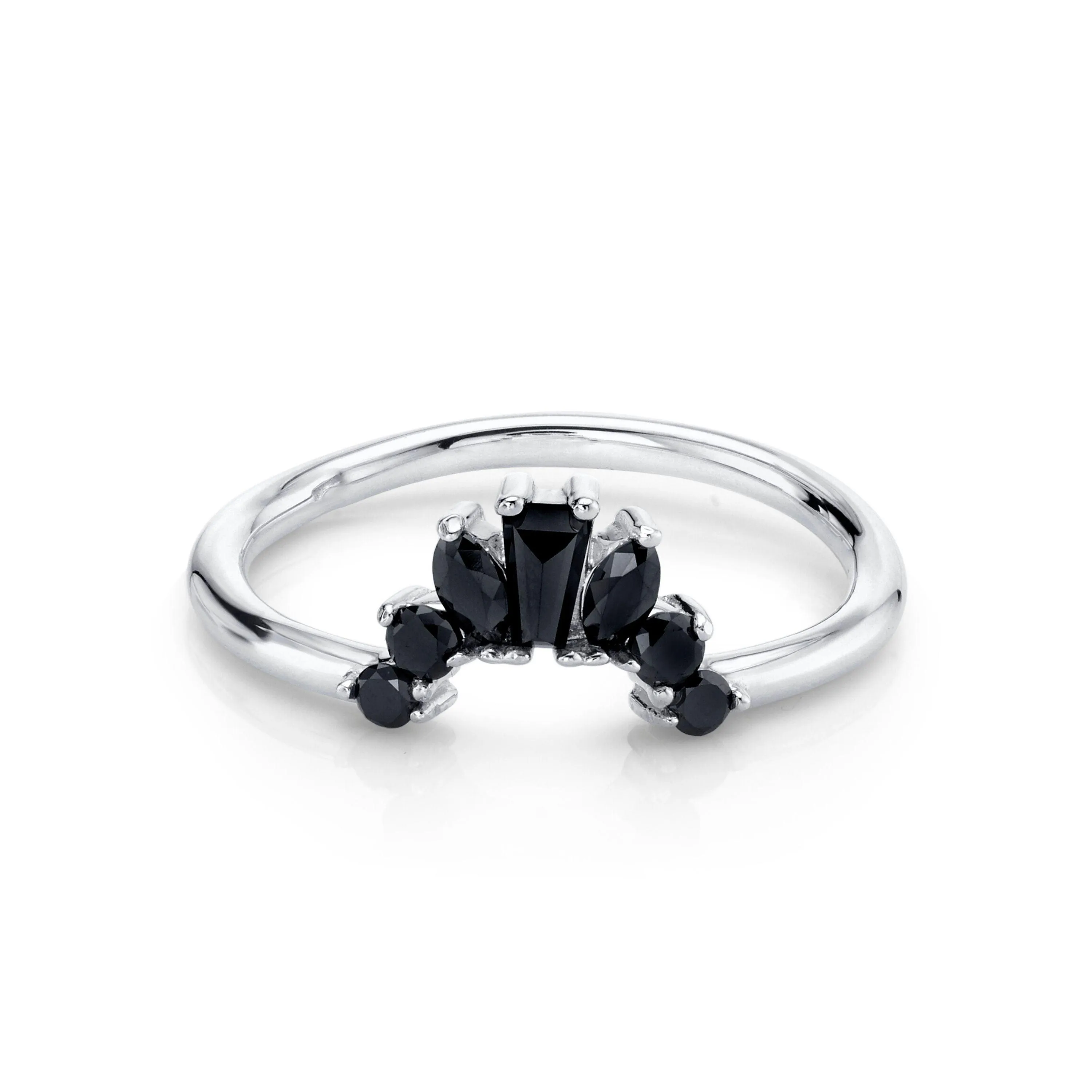 Black Diamond Gemma Ballerina Ring sold by Marrow Fine