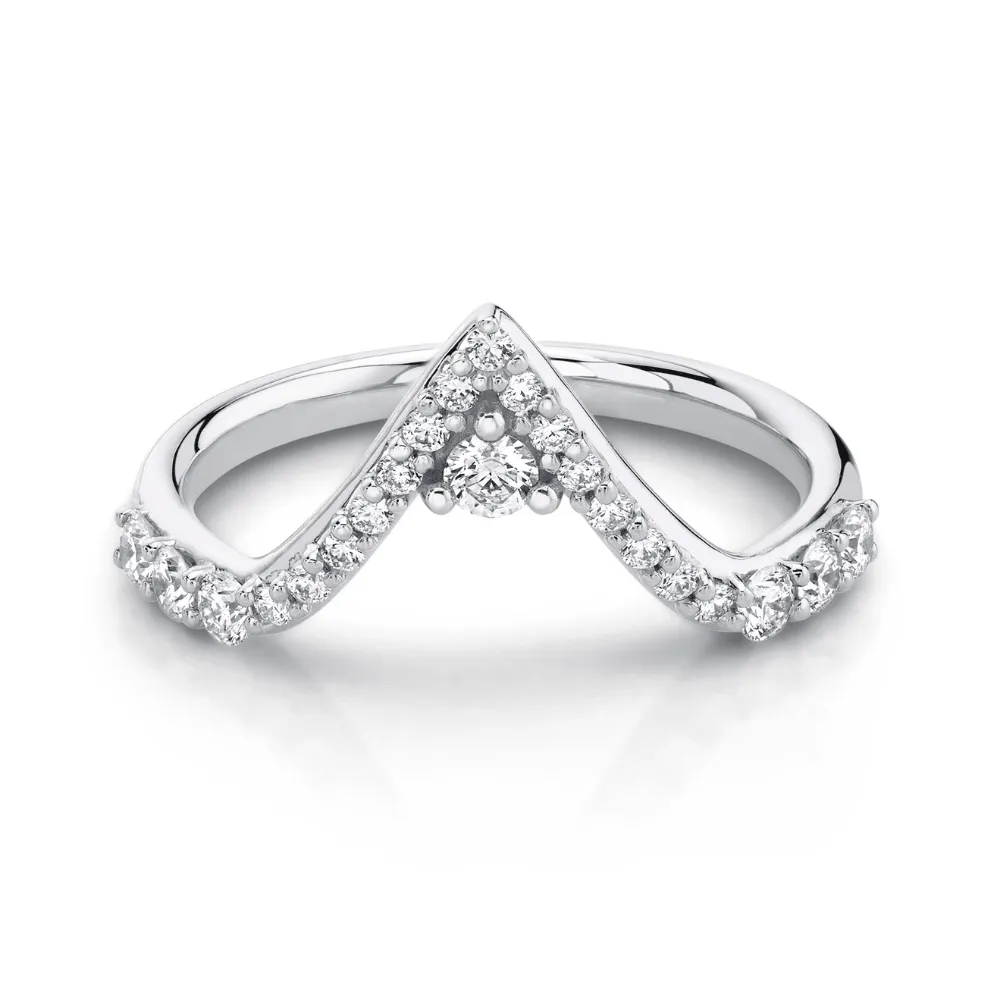 White Diamond Divine Triangle Ring sold by Marrow Fine product image thumbnail 4