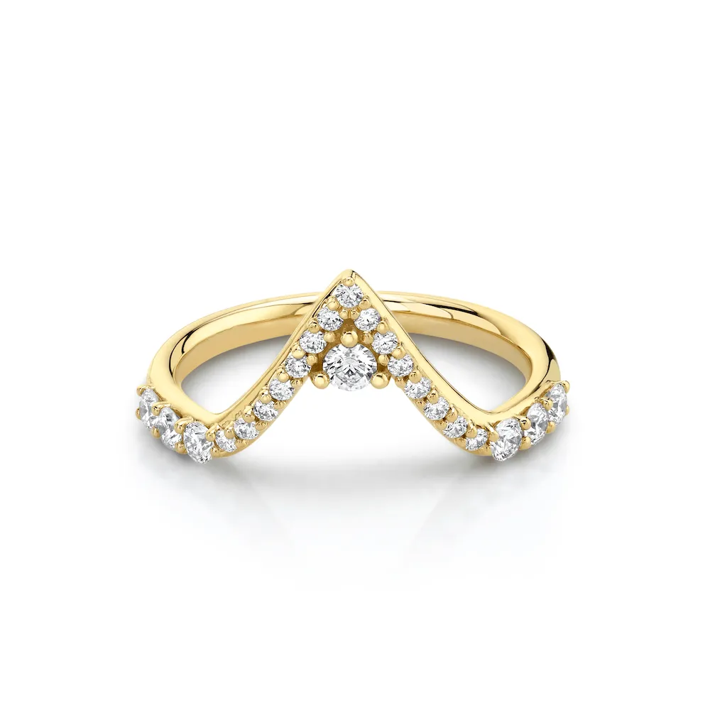 White Diamond Divine Triangle Ring sold by Marrow Fine