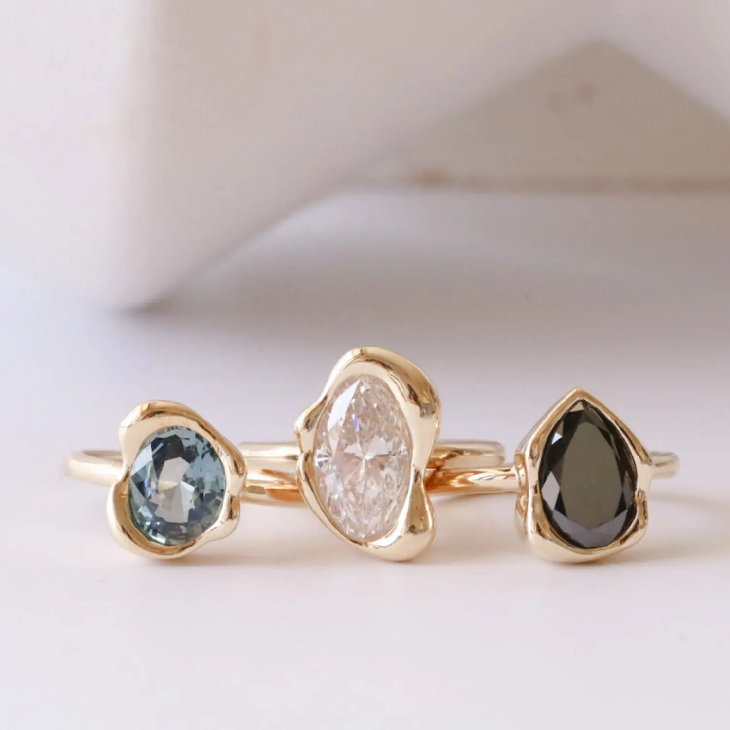 2.30ct Black Diamond Abstract Bezel Ring sold by Marrow Fine product image thumbnail 4